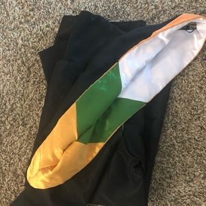 Jostens black masters grad gown / masters hood